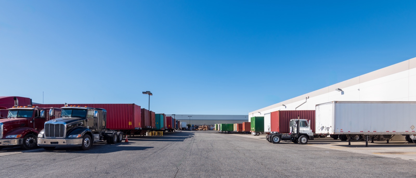 A distribution center's loading docks at scale